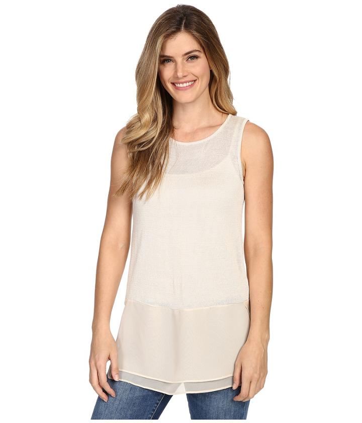 Nic+zoe - Chiffon Trim Tank Top