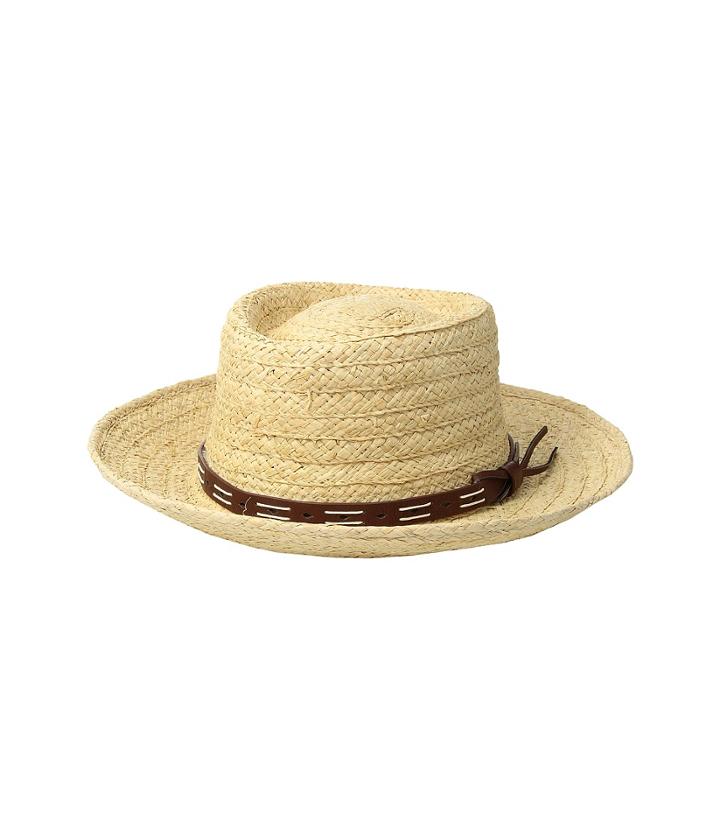 San Diego Hat Company - Raffia Gambler W/ Faux Leather Band
