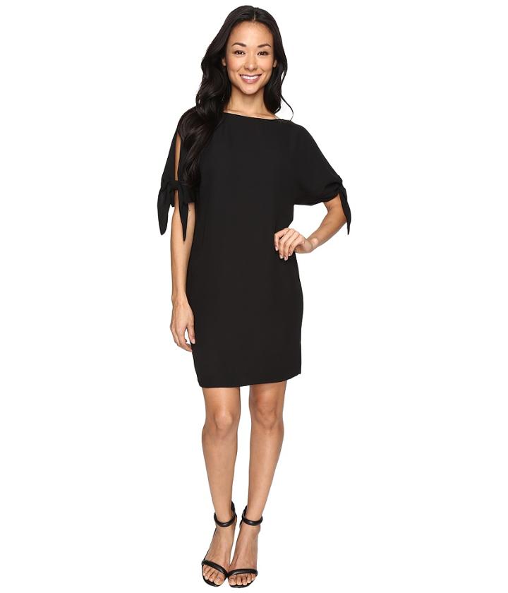 Vince Camuto - Crepe Shift Dress W/ Knotted Sleeve