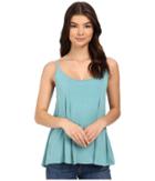 Stetson - Turquoise Rayon Spandex Jersey Tank Top