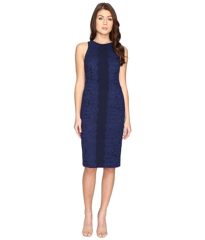 Maggy London - Fan Leaf Lace Midi Dress