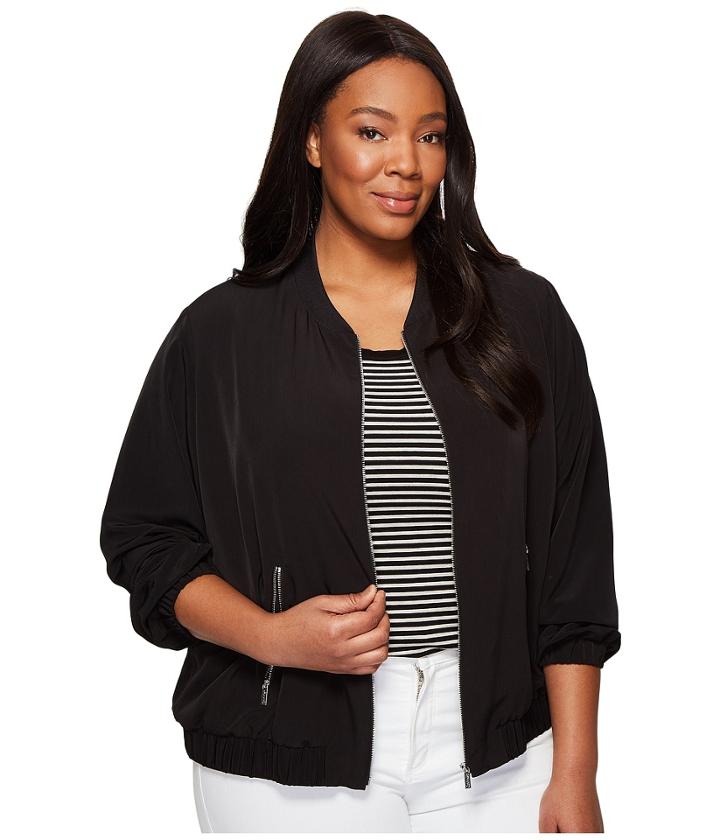 Calvin Klein Plus - Plus Size Solid Bomber Jacket