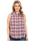 Stetson - Plus Size Orchid Plaid Sleeveless Western Shirt