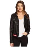 Blank Nyc - Vegan Leather Elastic Band Moto Jacket In Frisky Business