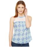 Roper - 0853 Aqua Medallion Print Lawn Tank Top