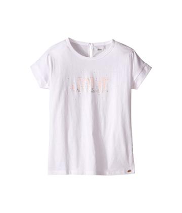 Ikks - Jersey Top With Bubble Sleeve Studs On Front