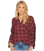 Jack By Bb Dakota - Emiley Plaid Printed Crepe De Chine Top