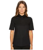 Jil Sander Navy - Cotton Poplin Short Sleeve Collared Shirt