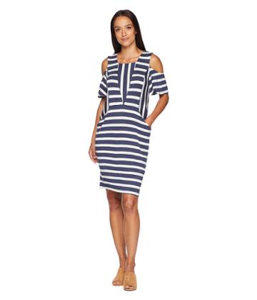 American Rose - Priya Short Sleeve Striped Dress