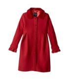Oscar De La Renta Childrenswear - Wool Button Front Coat W/ Ruffle Detail