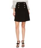 Kate Spade New York - Pearl Button Crepe Skirt
