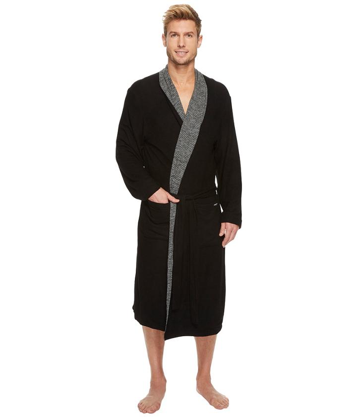 Kenneth Cole Reaction - Cozy Sweater Robe With Reversible Stripe