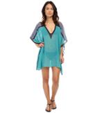 Dkny - Street Cast Solids Color Blocked Kaftan Cover-up