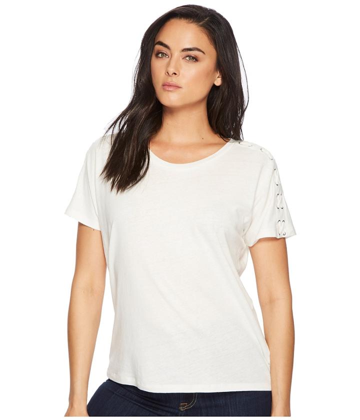 Lauren Ralph Lauren - Lace-up Linen-jersey Top
