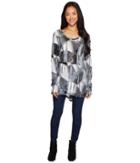 Mod-o-doc - Tie-dye Fabrique Back Peplum Tunic