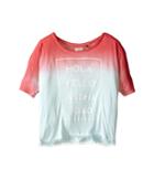 Ikks - Dip Dyed Loose Top With Fringe Bottom Hola Hello Aloha Ciao Graphic