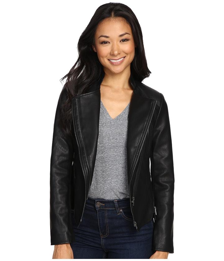 Brigitte Bailey - Maude Faux Leather Jacket With Zippers