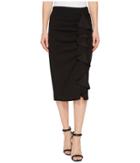 Vince Camuto - Front Ruffle Crepe Ponte Pencil Skirt
