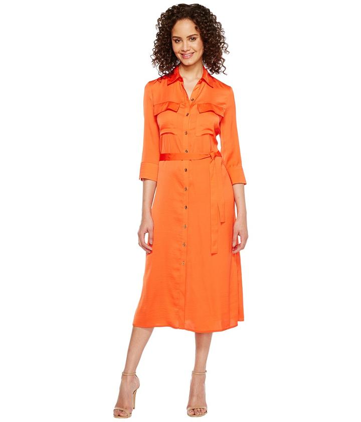 Ellen Tracy - High Slit Shirtdress