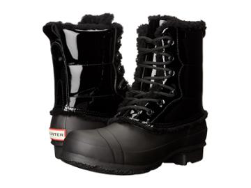 Hunter - Original Patent Leather Lace-up Shearling Lined Boot