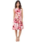 Maggy London - Painted Floral Cotton Fit And Flare Dress