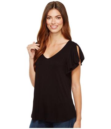 B Collection By Bobeau - Liv Flutter Sleeve Knit Top