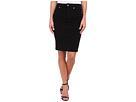 7 For All Mankind - Fashion High Waist Seamed Doubleknit Pencil Skirt In Black Doubleknit