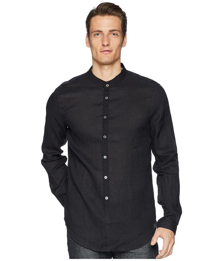 John Varvatos Collection - Slim Fit Band Collar Shirt W538u1