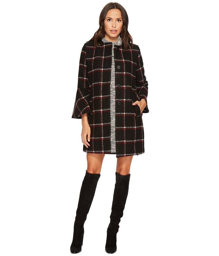 Bb Dakota - Hewes Plaid Coat With Bell Sleeves