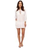 Lauren By Ralph Lauren - Crushed Cotton Laced Front Darcy Cover-up