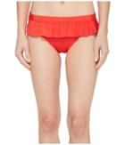 Kenneth Cole - Ready To Ruffle Smocked Skirted Bikini Bottom