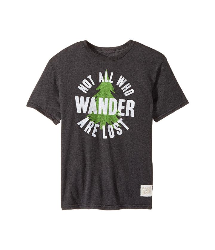 The Original Retro Brand Kids - Not All Who Wander Are Lost Short Sleeve Heathered Tee