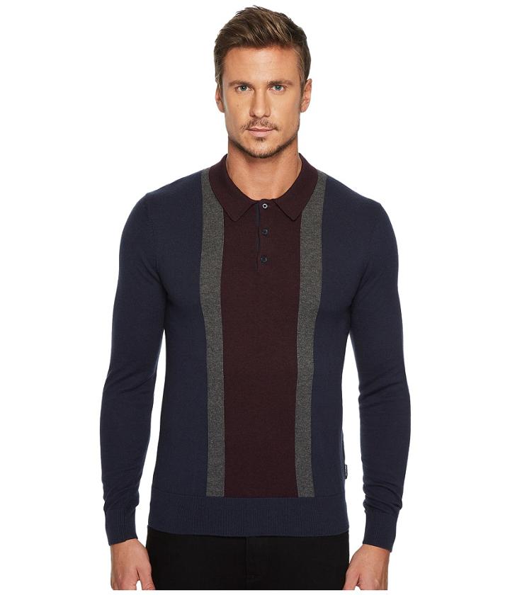 Ben Sherman - Long Sleeve Color Block Polo