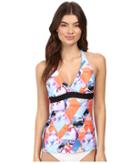 Next By Athena - Palm Pop Superwoman Racerback Wrap Tankini Top