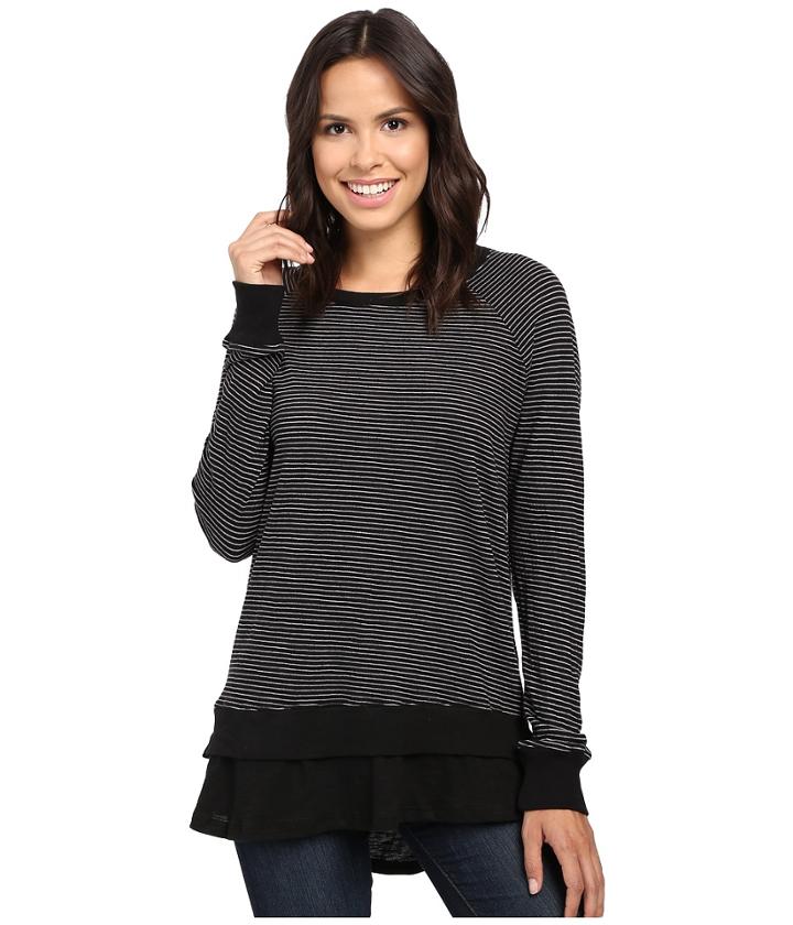 Allen Allen - Long Sleeve Raglan Double Layer Crew