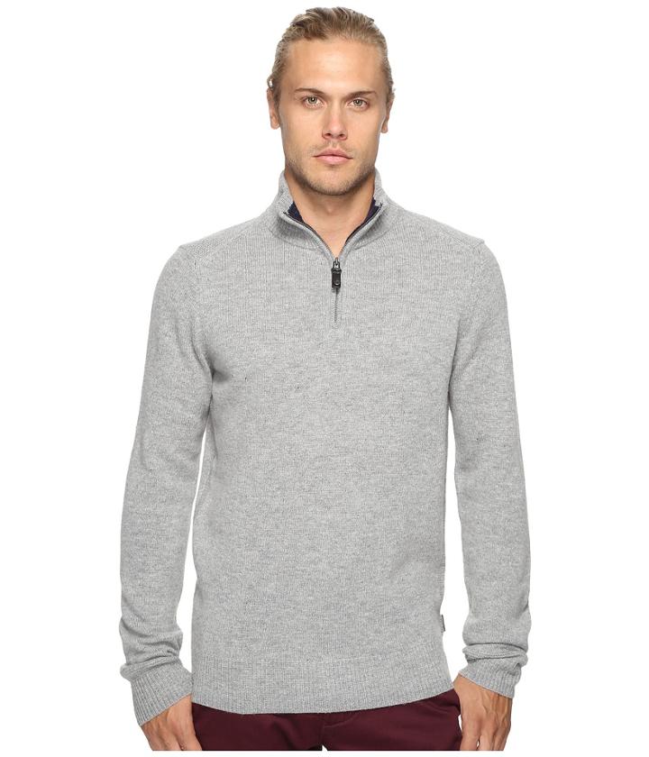 Ben Sherman - Long Sleeve Lambswool Half Zip Knit