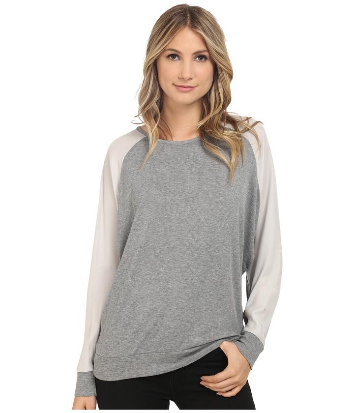 Heather - Silk Sleeve Raglan Top