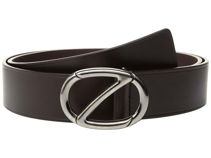 Z Zegna - Adjustable/reversible Grained Belt Bkibm2