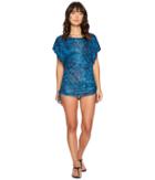Lucky Brand - Batik Chic Knit Shirred Tunic Cover-up