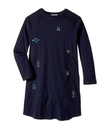Sonia Rykiel Kids - Long Sleeve Dress W/ Embellished Insect Design