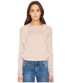 Red Valentino - Wool Yarn Fabric Rouches Top