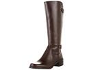 Anne Klein   Evanthe Wide Calf Riding Boot  Dark Brown Leather    Footwear
