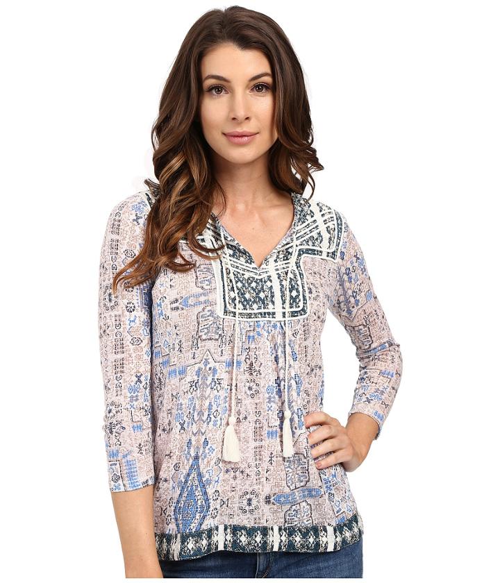 Lucky Brand - Printed Peasant Top