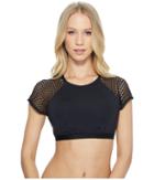 Jantzen - Mesh Solids High Neck Crop Bikini Top