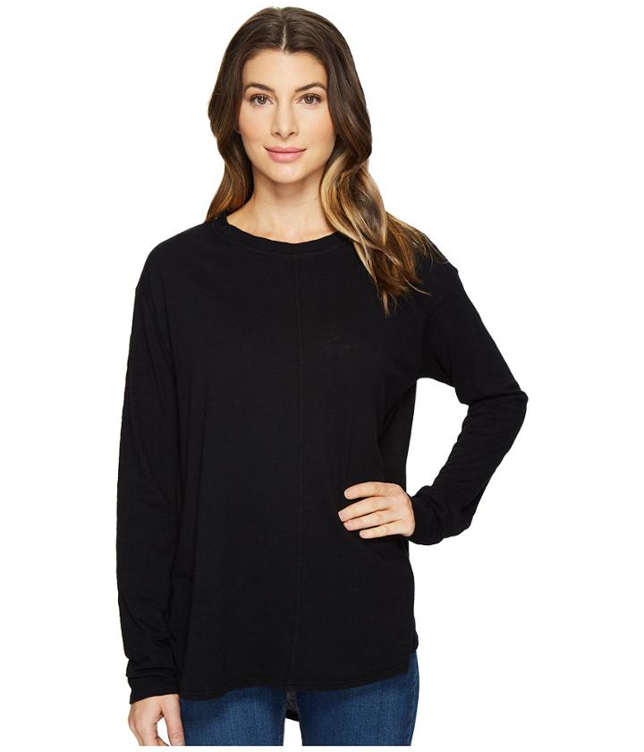 Heather - Cotton Gauze Back Long Sleeve Top