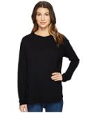 Heather - Cotton Gauze Back Long Sleeve Top