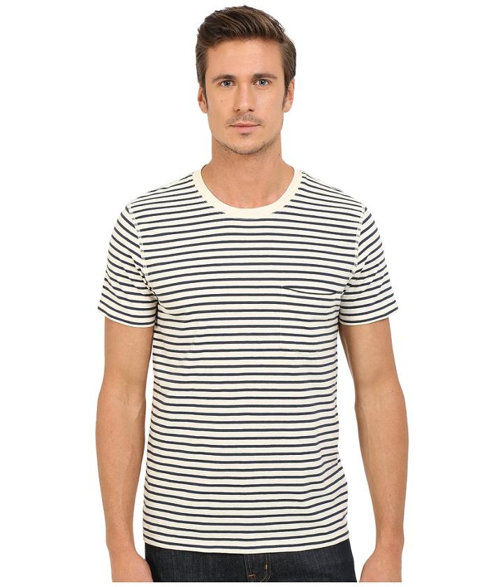 7 For All Mankind - Short Sleeve Stripe Ringer Tee