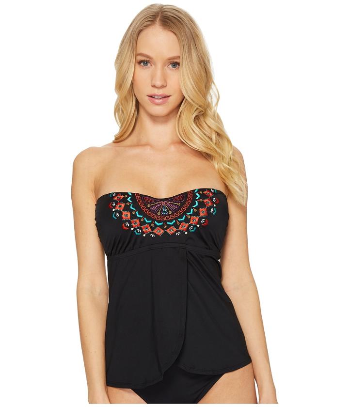 Jantzen - Embroidered Solids Flutter Tankini