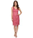Adrianna Papell - V-neck Lace Dress