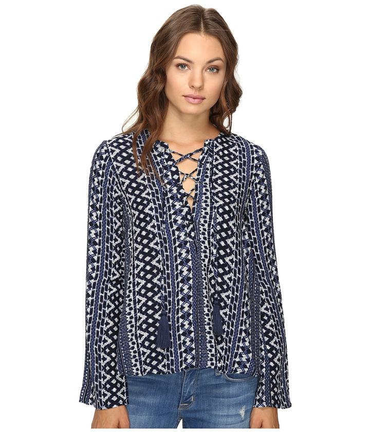 Brigitte Bailey - Evelina Lace-up Long Sleeve Dress